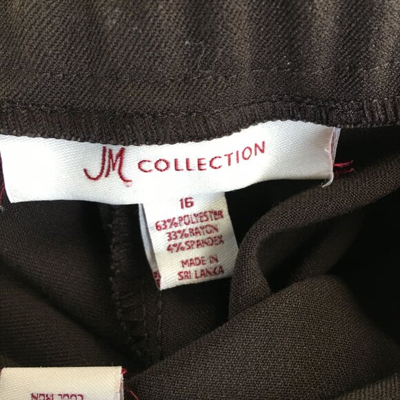 JM COLLECTION  BROWN DRESS PANTS WOMENS SIZE 16 - Picture 4 of 4